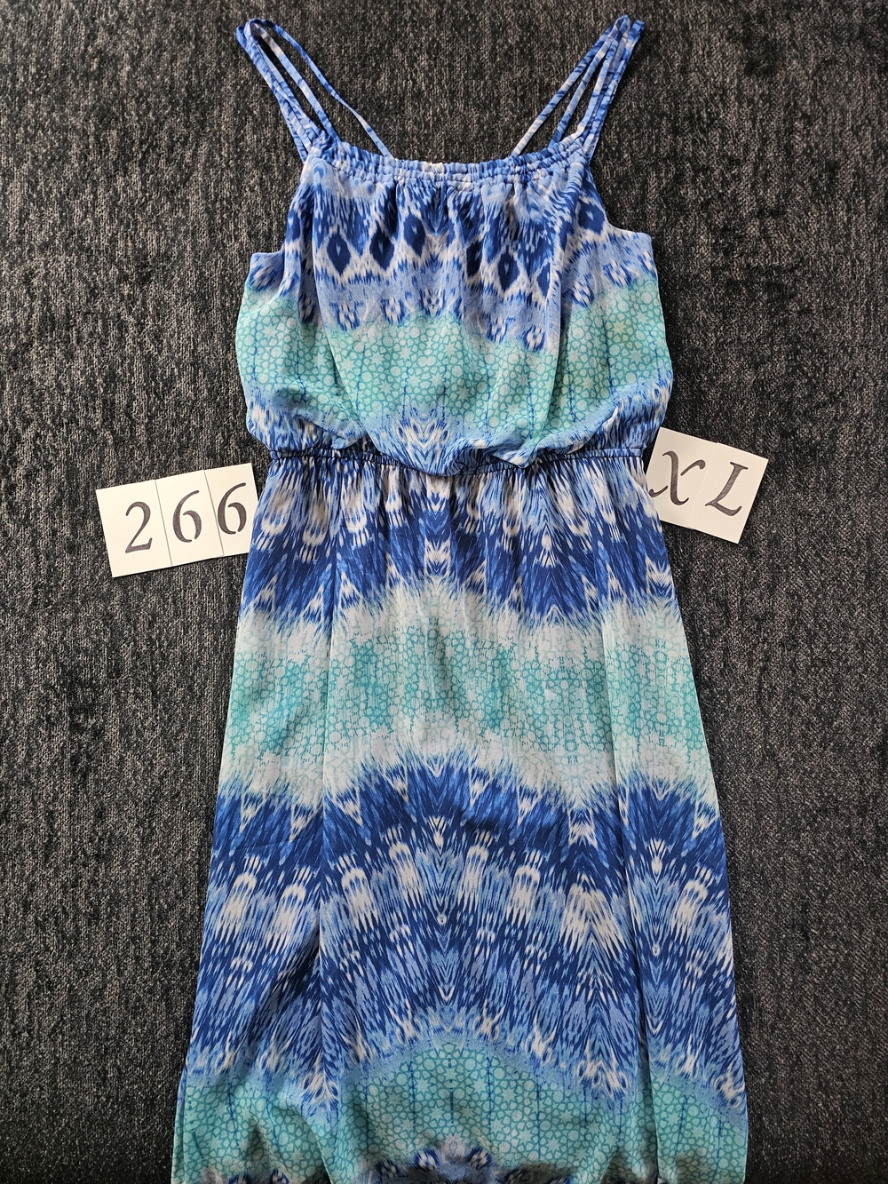Emma And Michelle Blue & Teal Patterned Sundress